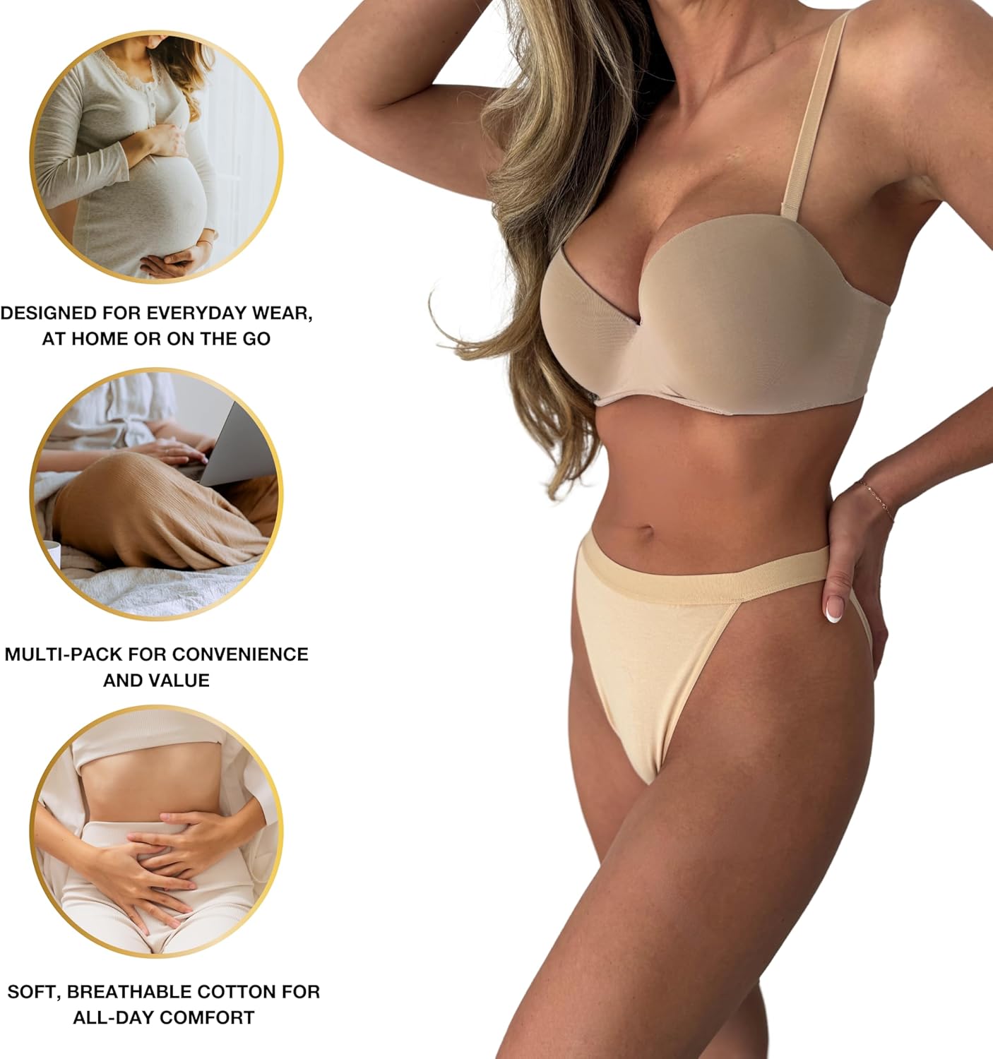 High Waisted Cotton Briefs (5 Pack)