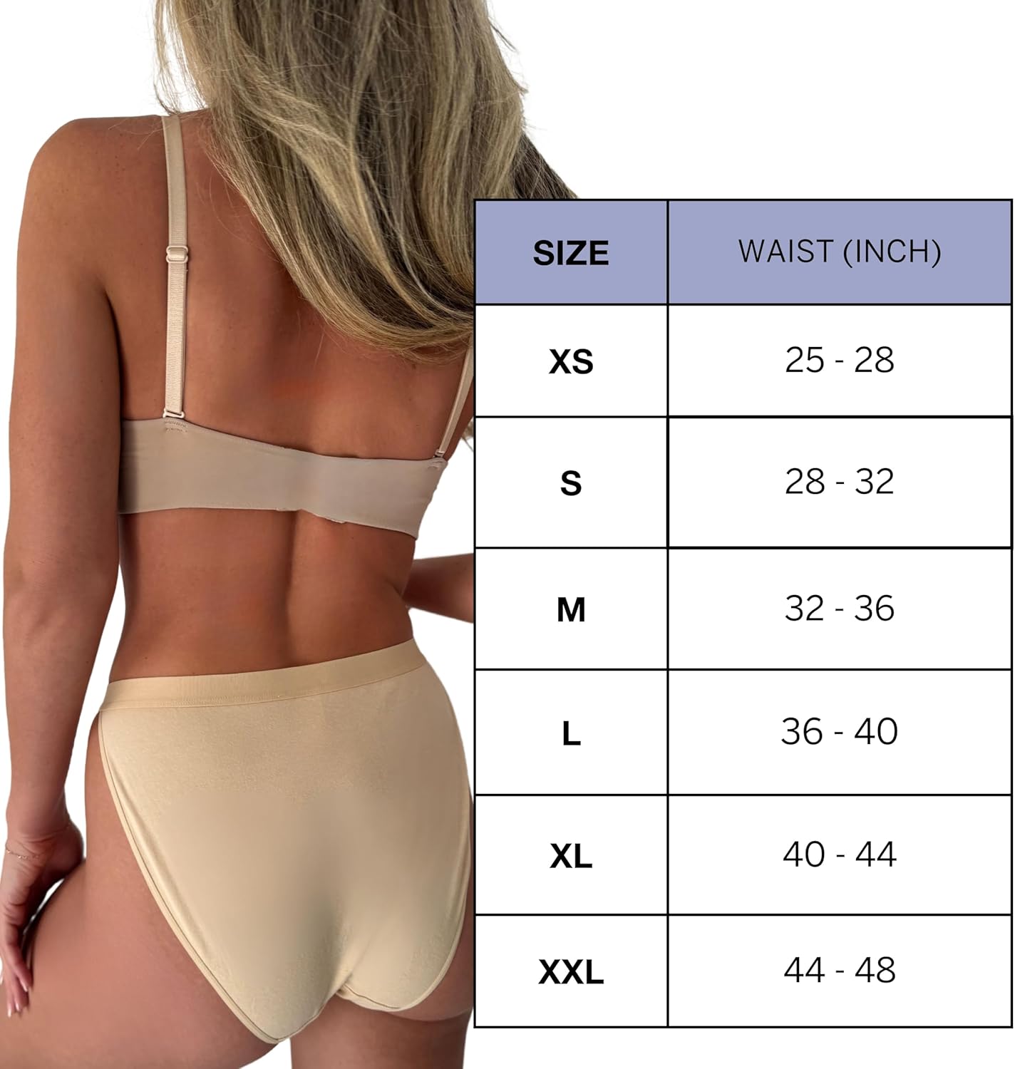 High Waisted Cotton Briefs (5 Pack)